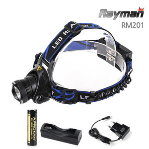 레이맨 RM201 헤드랜턴+18650충전풀세트T6 LED