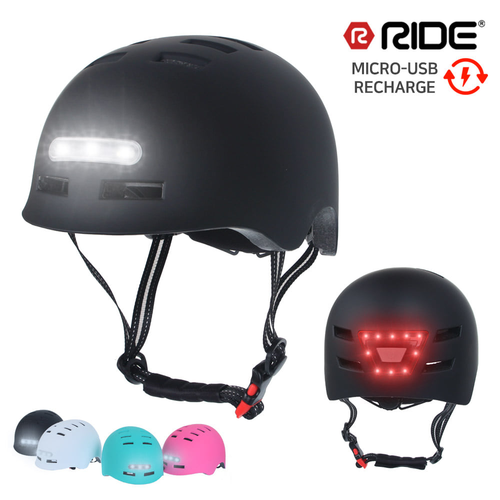 스노라이드 RE-20 익스트림 어반 헬멧 충전식 전후방 LED 라이트