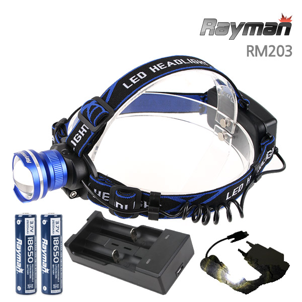 레이맨 RM203 헤드랜턴 L2 LED 5200mAh 충전풀세트