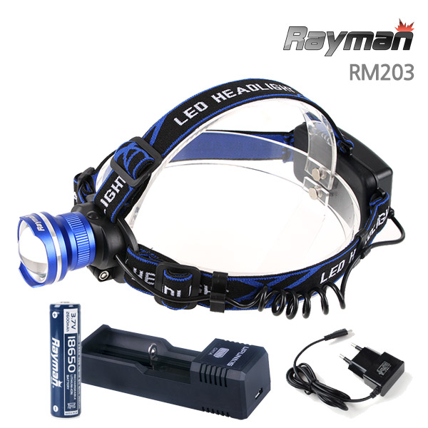 레이맨 RM203 헤드랜턴 L2 LED 2600mAh 충전풀세트