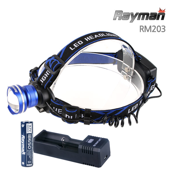 레이맨 RM203 헤드랜턴 L2 LED 2600mAh 충전기본세트