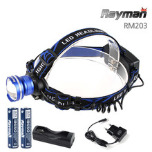 레이맨 RM203 헤드랜턴+18650(2알)충전풀세트 L2 LED