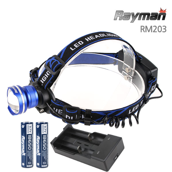 레이맨 RM203 헤드랜턴 L2 LED 5200mAh 충전기본세트