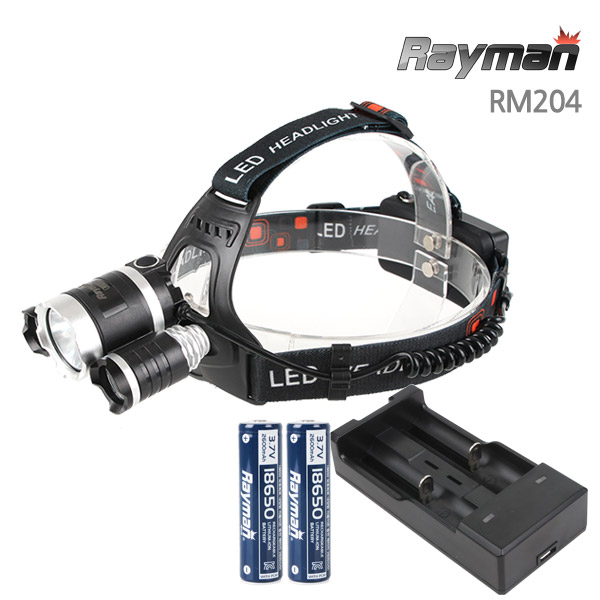 레이맨 RM204 헤드랜턴 L2 LED 5200mAh 충전기본세트